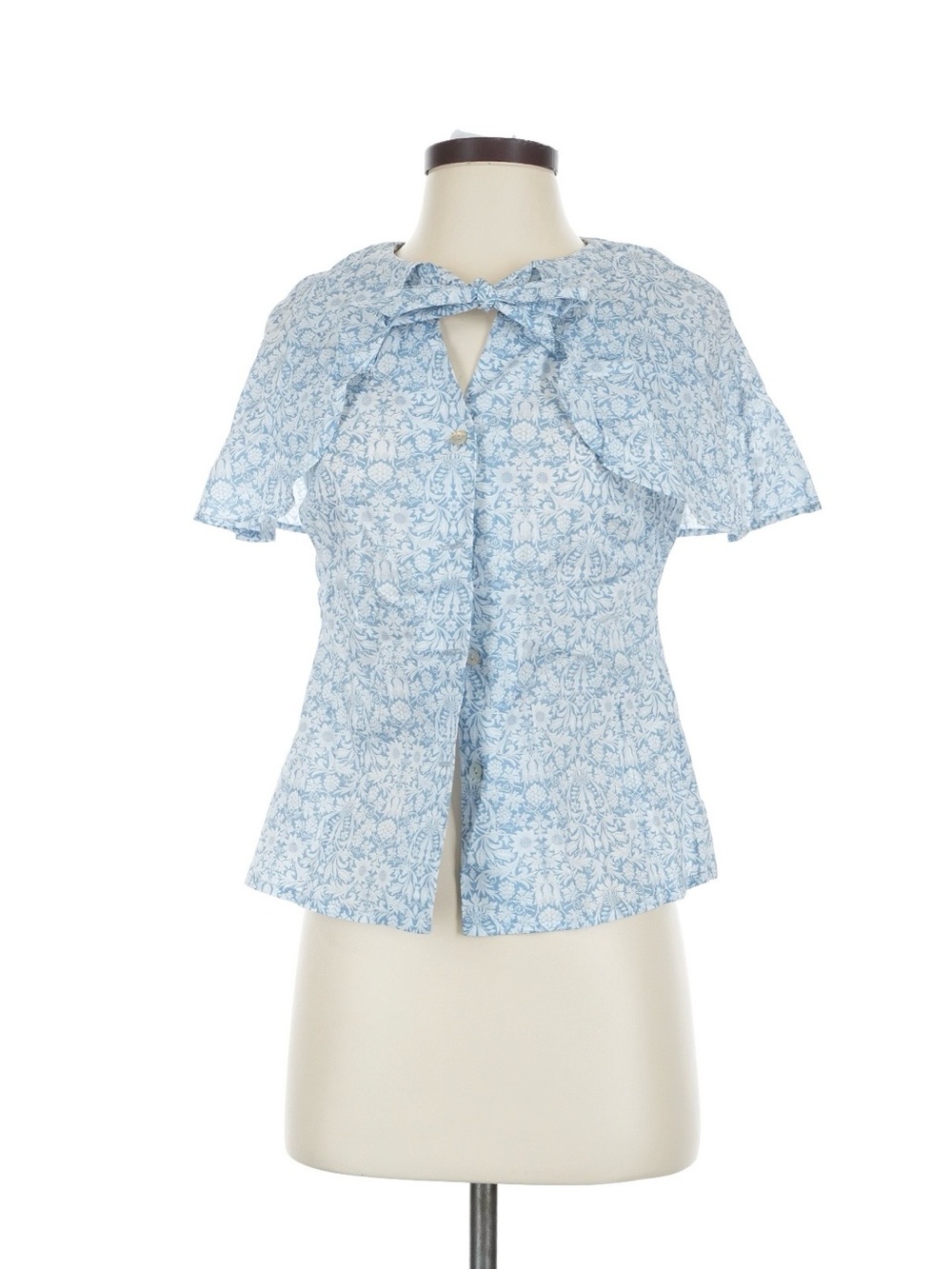 Nina Blanc Bonnie Tie Neck Blouse